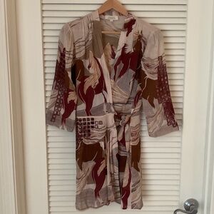 Chasing Unicorns Runaway Horses Wrap Mini Dress Small